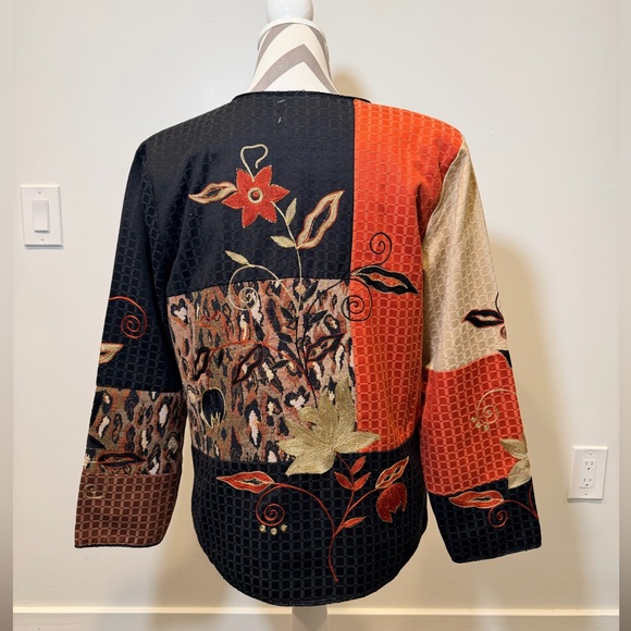 Floral Patchwork Button-Up Jacket - Picture 3 of 4